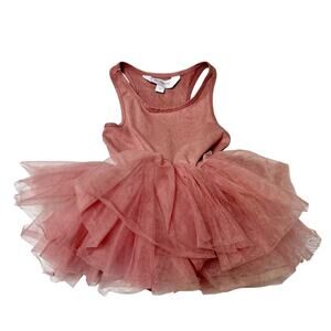 I Love Plum Suede Ballerina Tutu Dress Size 4